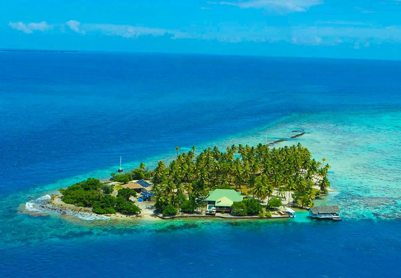 Villa de prestígio em uma ilha particular em Rangiroa, Passe Avatoru.