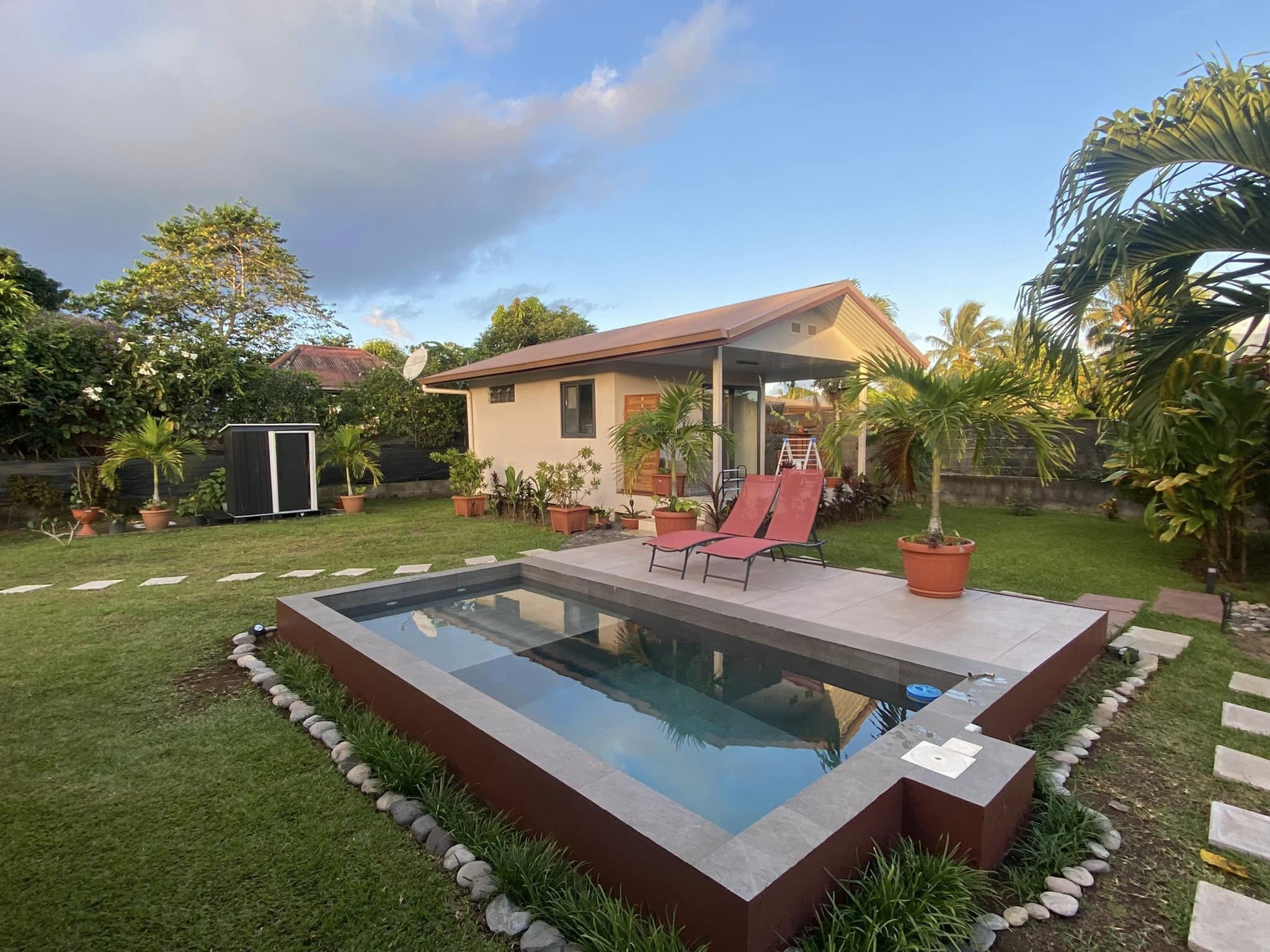 Bungalow/ verbunden mit der Villa in Taravao - TAHITI - Bungalow Toah Toru