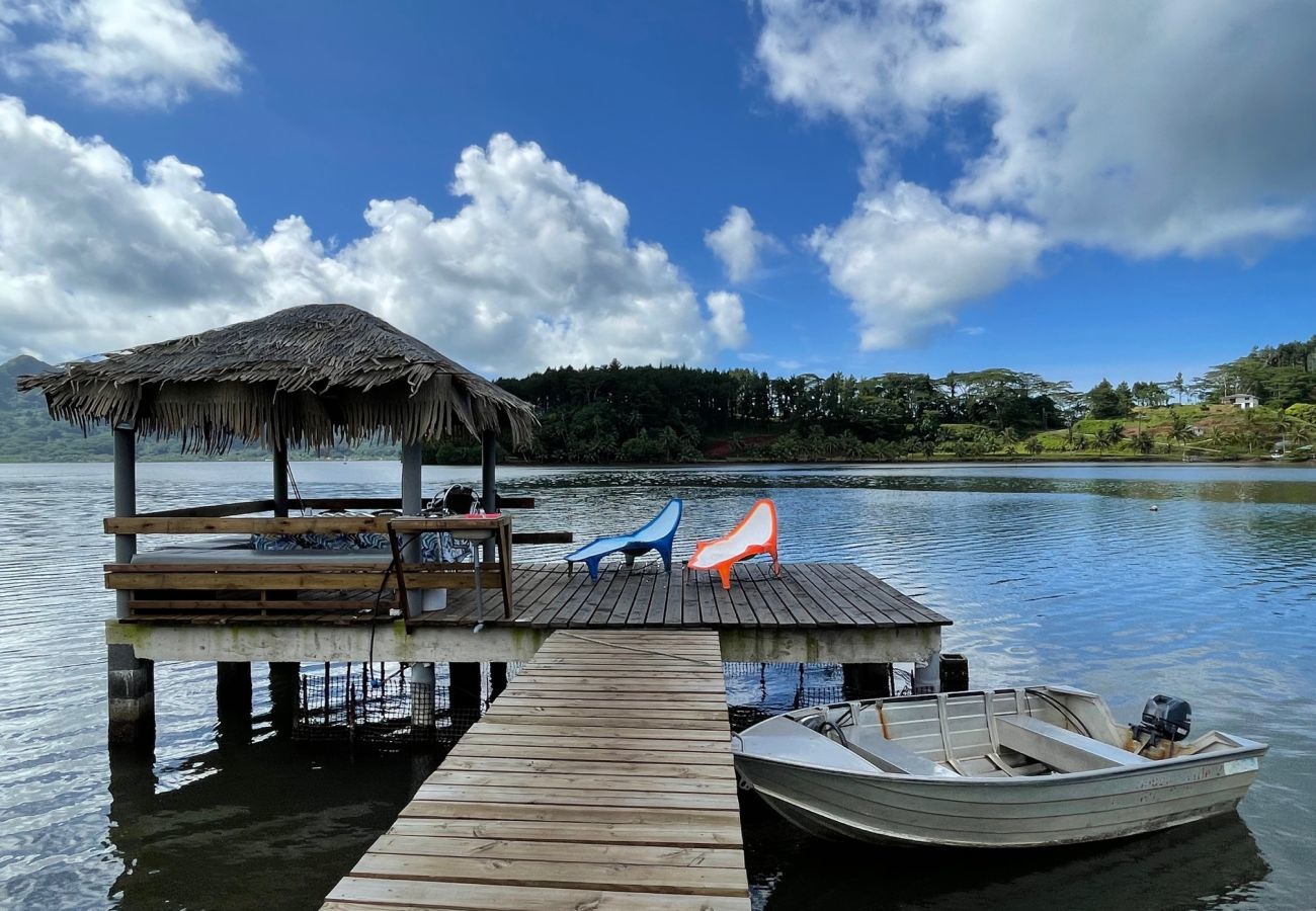 Ferienhaus in Huahine-Nui - HUAHINE - Villa Toru Maroe Bay + voiture + bateau