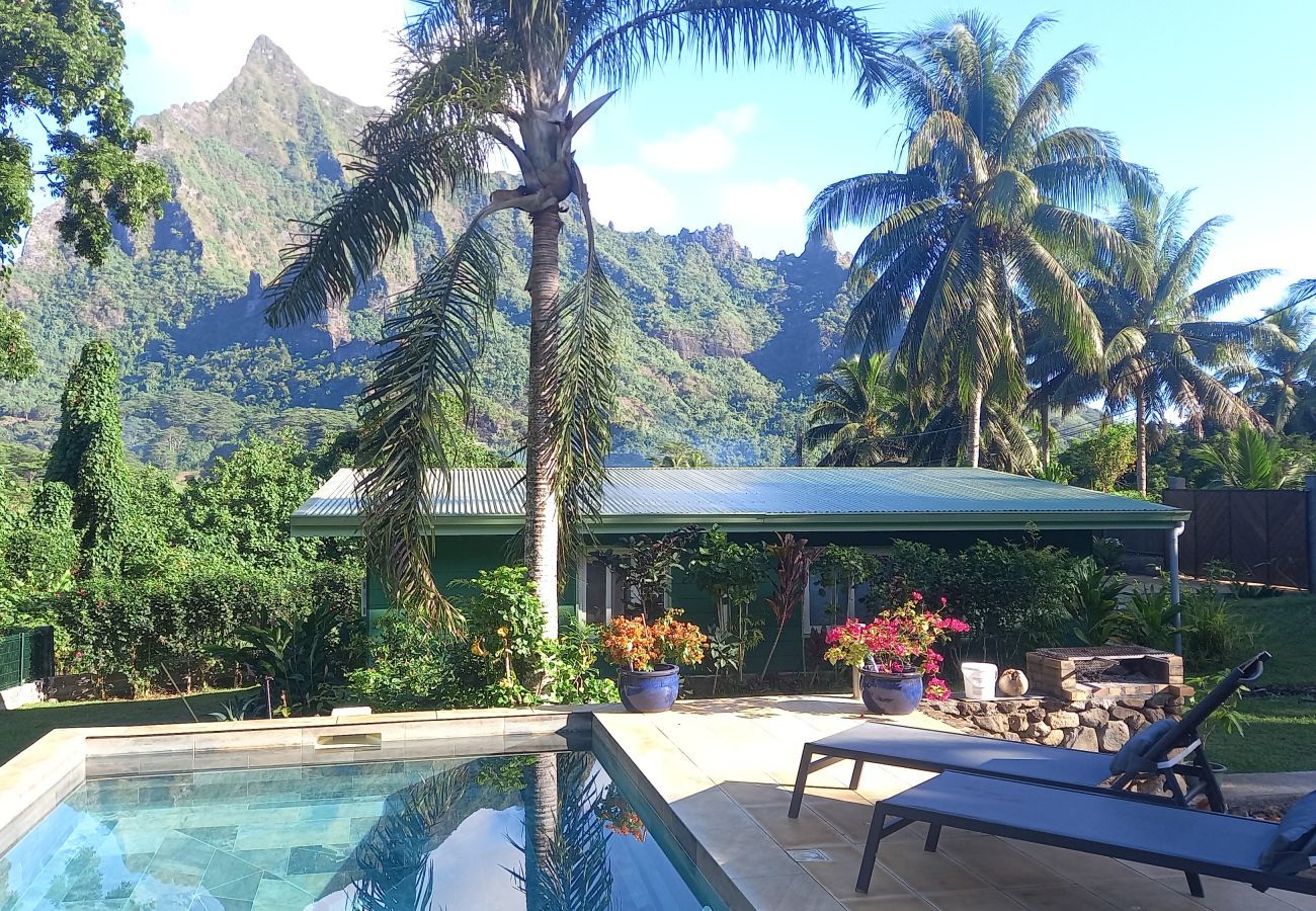 Ferienhaus in Paopao - MOOREA - Paopao Pool Mountain