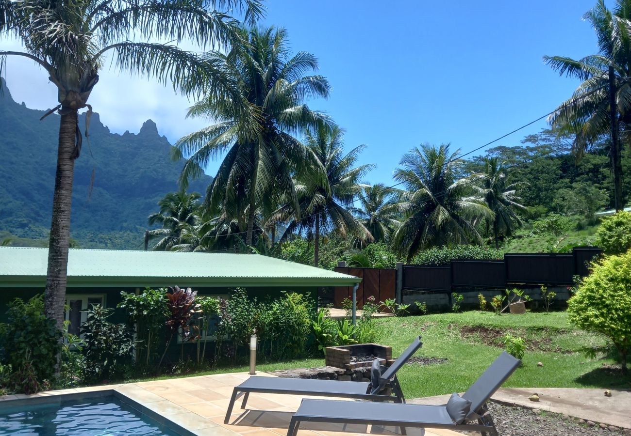 Ferienhaus in Paopao - MOOREA - Paopao Pool Mountain