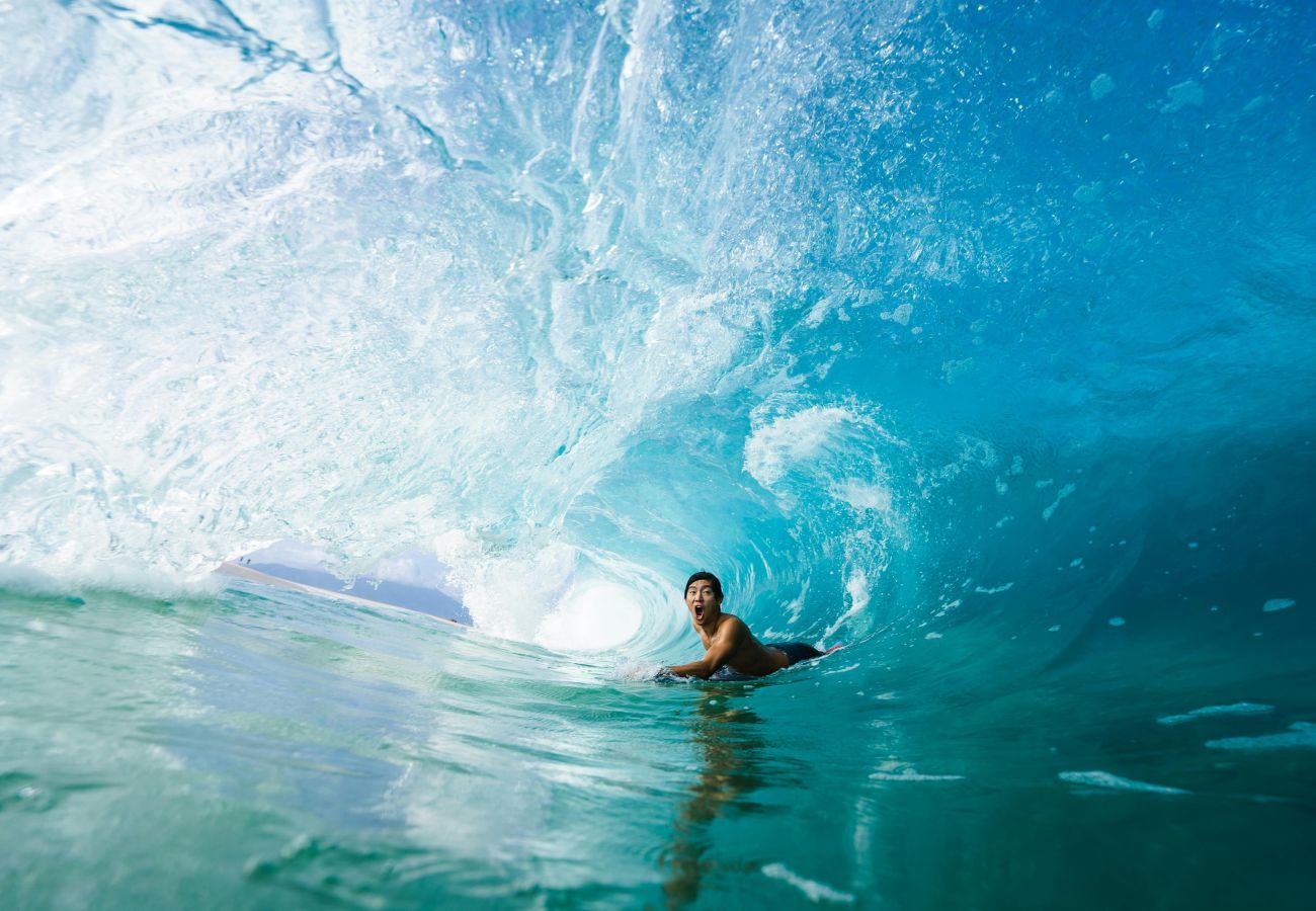 Bodyboard, Taharuu, Surfspot, Tahiti, Strand, Welle, Tube, Rider